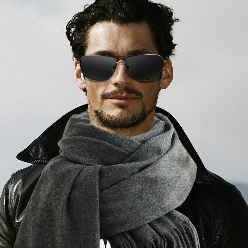 Wool Scarf Men - Fashion Scarf Man Winter Warm Soft