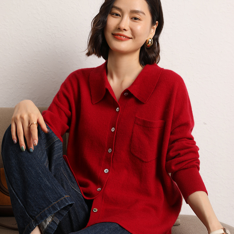 Autumn Women's Cardigan 100% C - Wool Coat Peacoat ulasan dan harga