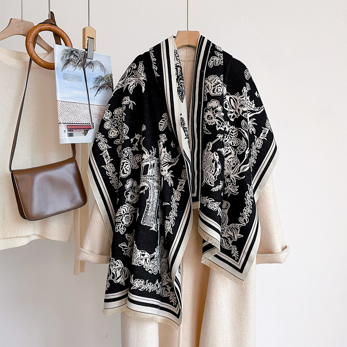 Scarf Female Hijab Pashmina Ba - Cashmere Pashmina Wrap ulasan dan harga