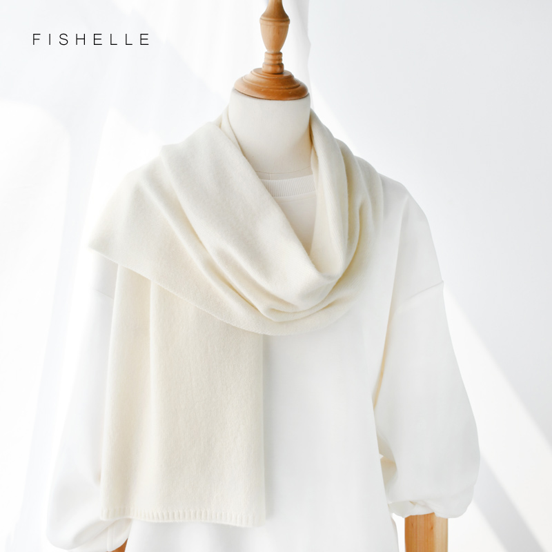 White Wool Scarves Women Winte - Wool Scarf Men ulasan dan harga