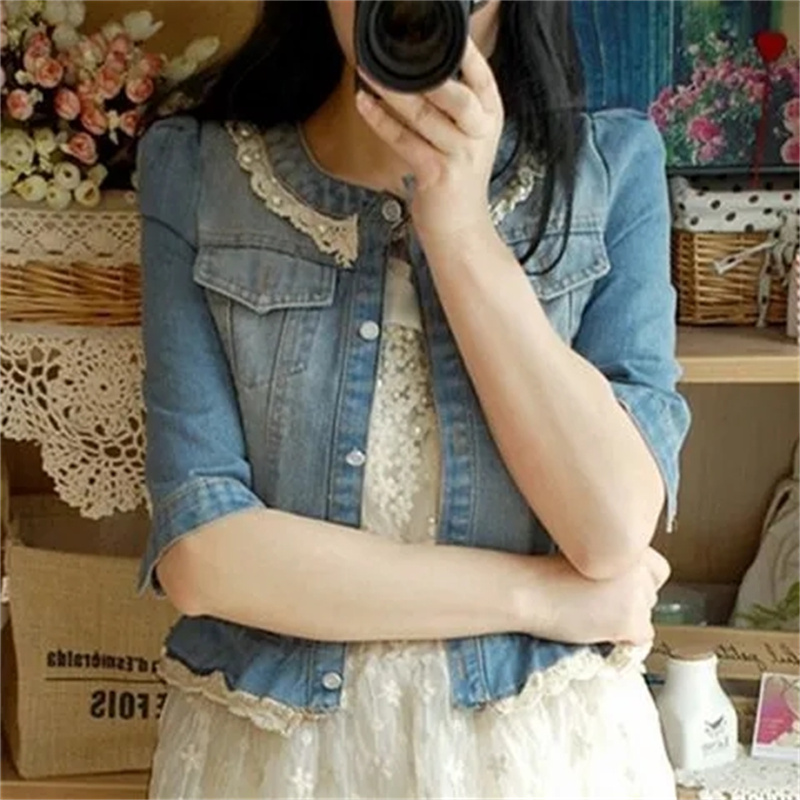 Denim Jacket Women Half Sleeve - Down Jacket Packable ulasan dan harga
