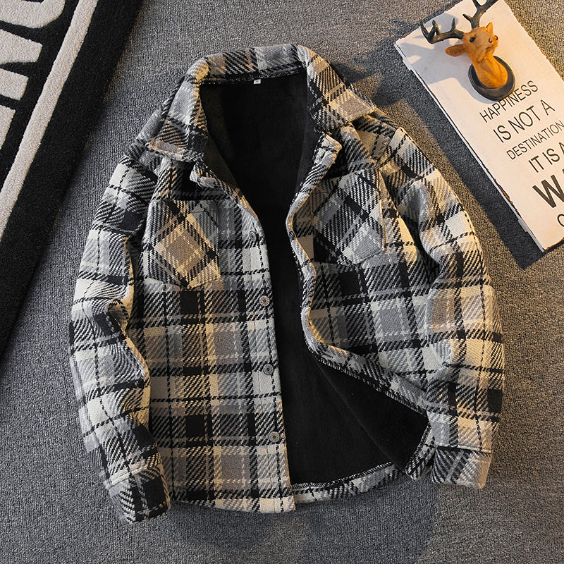 Men's Plaid Flannel Shirt Thic - Flannel Shirt Lined ulasan dan harga