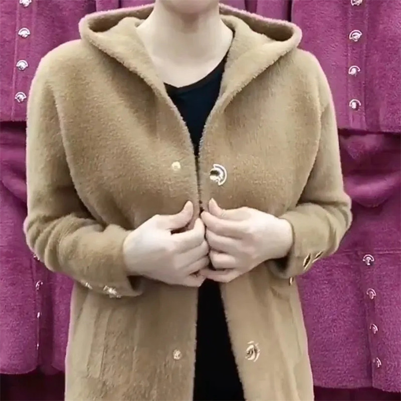 NEW Middle Aged Elderly Mother - Wool Coat Peacoat ulasan dan harga