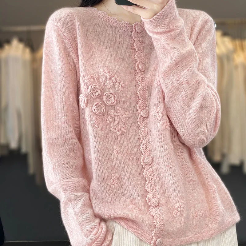 Women's 100% Pure Cashmere Car - Wool Coat Peacoat ulasan dan harga