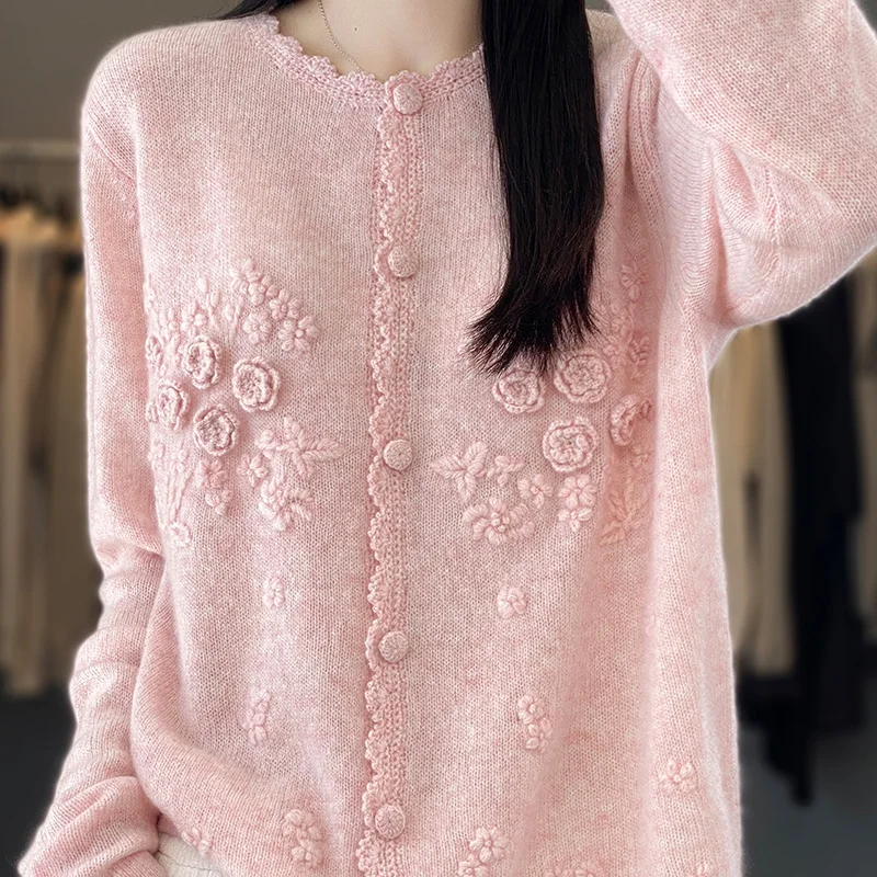 Women's 100% Pure Cashmere Car - Wool Coat Peacoat ulasan dan harga