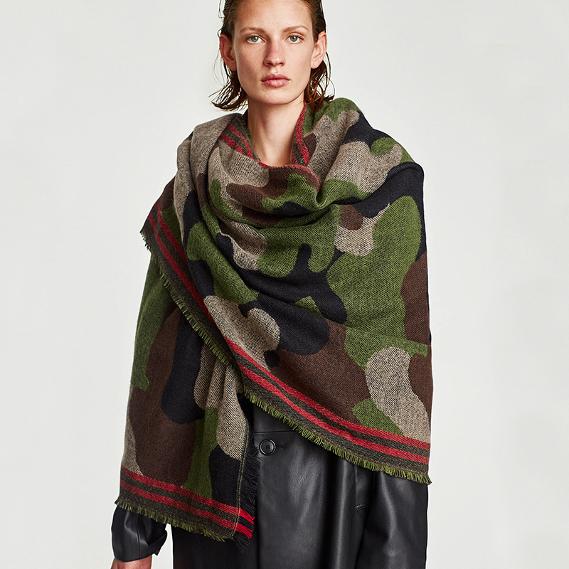 Camouflage Leopard Print Echar - Cashmere Pashmina Wrap ulasan dan harga