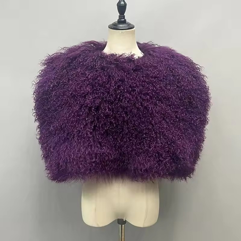 Genuine Real Mongolian Fur Wom - Shawl Wrap Winter ulasan dan harga