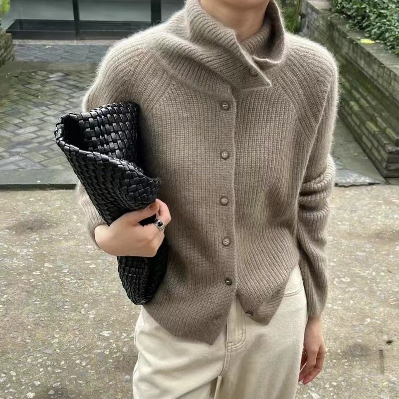Turtleneck Cardigan Ladies 100 - Wool Coat Peacoat ulasan dan harga