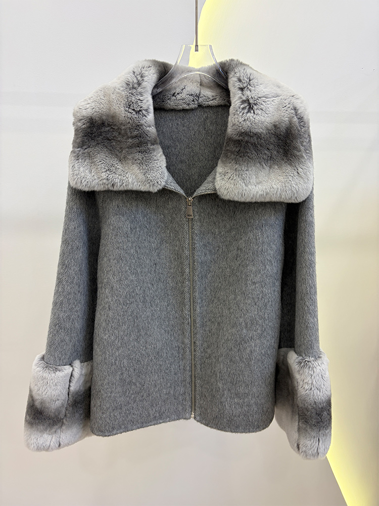 2026 Winter Women's Real Natur - Wool Coat Peacoat ulasan dan harga