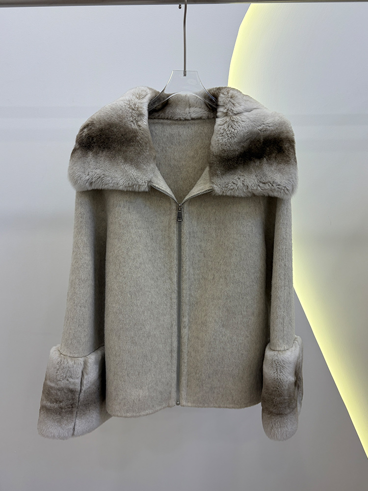 2026 Winter Women's Real Natur - Wool Coat Peacoat ulasan dan harga